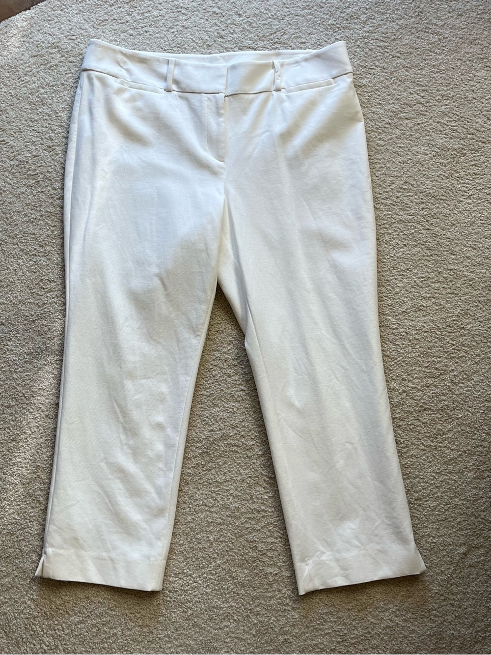 LOFT White Julie Riviera Pants